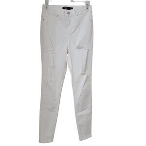 Ci Sono Size 3/26 White Distressed/Destroyed Skinny Jeans, Excellent Condition